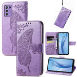 Custodia per telefono in pelle goffrata farfalla amore fiore, For ZTE Libero 5G III, For OPPO Reno9, For Samsung Galaxy A04