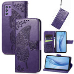 Custodia per telefono in pelle goffrata farfalla amore fiore, For ZTE Libero 5G III, For OPPO Reno9, For Samsung Galaxy A04