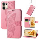 Custodia per telefono in pelle goffrata farfalla amore fiore, For ZTE Libero 5G III, For OPPO Reno9, For Samsung Galaxy A04
