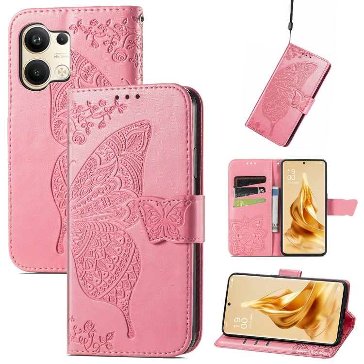 Custodia per telefono in pelle goffrata farfalla amore fiore, For ZTE Libero 5G III, For OPPO Reno9, For Samsung Galaxy A04