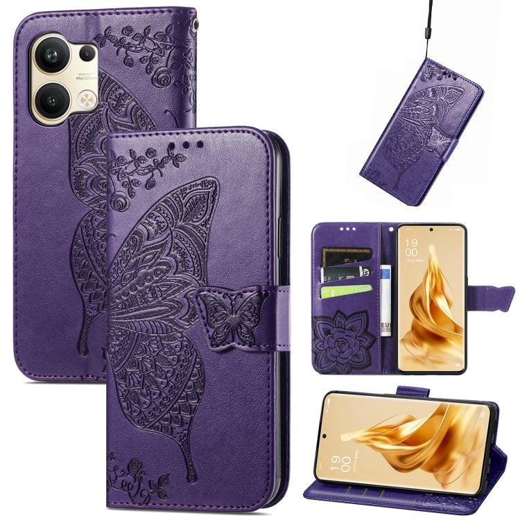 Custodia per telefono in pelle goffrata farfalla amore fiore, For ZTE Libero 5G III, For OPPO Reno9, For Samsung Galaxy A04