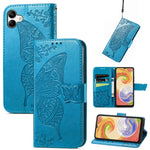 Custodia per telefono in pelle goffrata farfalla amore fiore, For ZTE Libero 5G III, For OPPO Reno9, For Samsung Galaxy A04