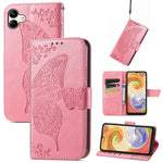Custodia per telefono in pelle goffrata farfalla amore fiore, For ZTE Libero 5G III, For OPPO Reno9, For Samsung Galaxy A04