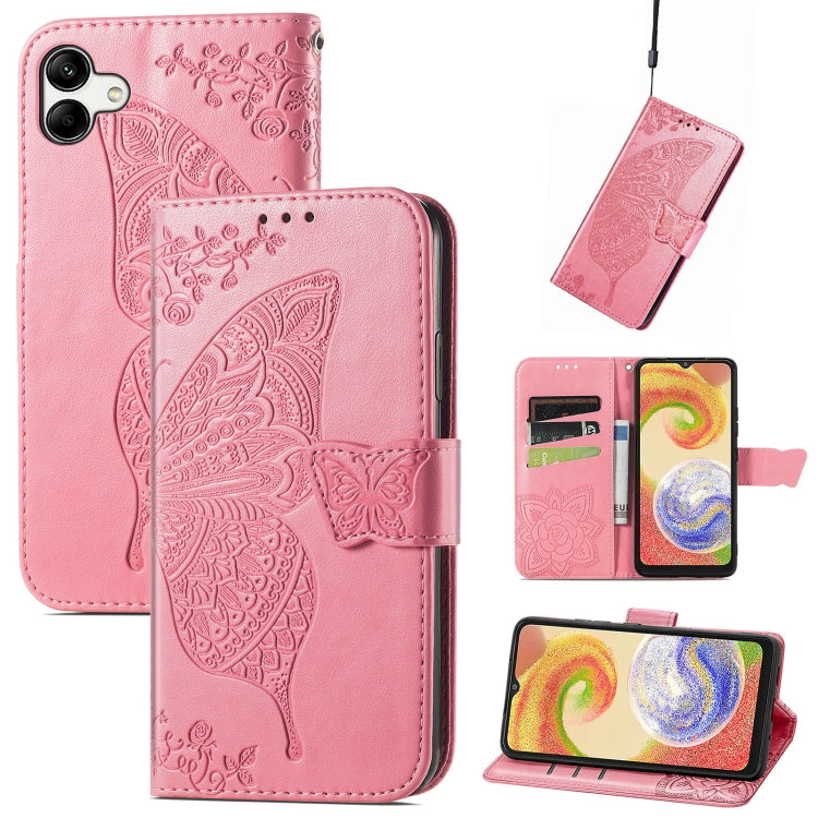 Custodia per telefono in pelle goffrata farfalla amore fiore, For ZTE Libero 5G III, For OPPO Reno9, For Samsung Galaxy A04