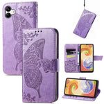 Custodia per telefono in pelle goffrata farfalla amore fiore, For ZTE Libero 5G III, For OPPO Reno9, For Samsung Galaxy A04