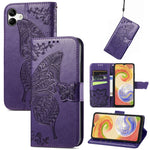 Custodia per telefono in pelle goffrata farfalla amore fiore, For ZTE Libero 5G III, For OPPO Reno9, For Samsung Galaxy A04