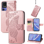 Custodia per telefono in pelle goffrata farfalla amore fiore, For TCL 40 SE, For Tecno Pova 3, For Tecno Spark 9 Pro