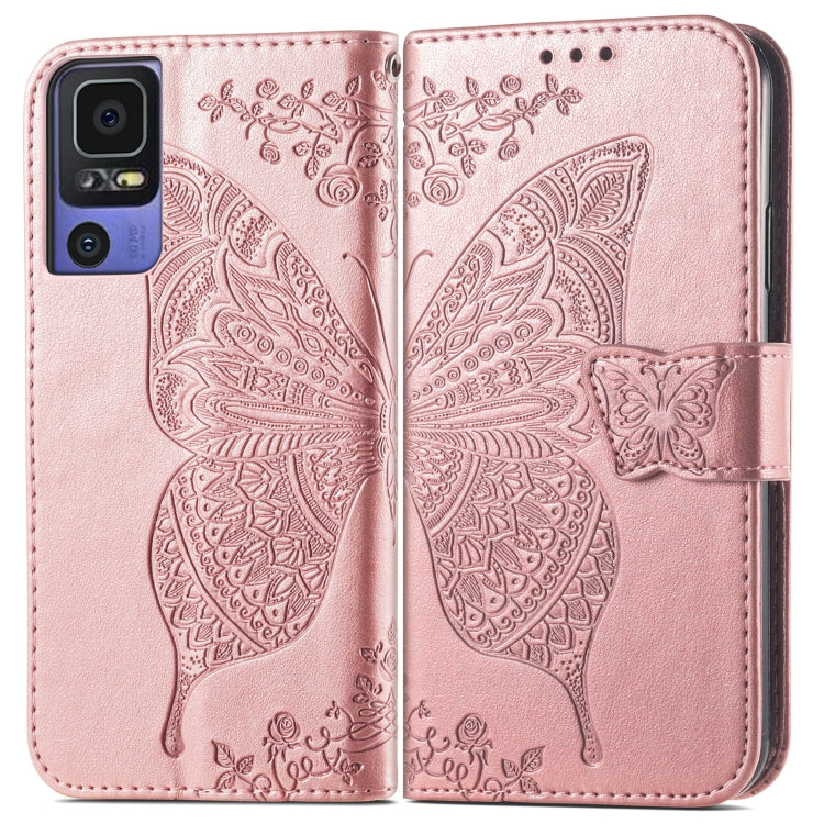 Custodia per telefono in pelle goffrata farfalla amore fiore, For TCL 40 SE, For Tecno Pova 3, For Tecno Spark 9 Pro