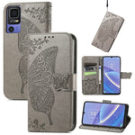 Custodia per telefono in pelle goffrata farfalla amore fiore, For TCL 40 SE, For Tecno Pova 3, For Tecno Spark 9 Pro