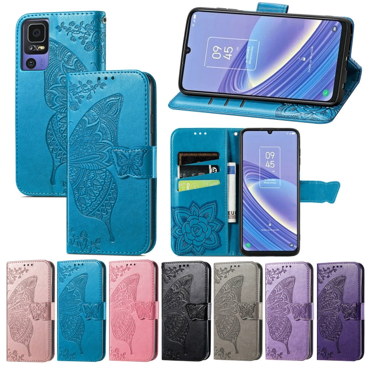 Custodia per telefono in pelle goffrata farfalla amore fiore, For TCL 40 SE, For Tecno Pova 3, For Tecno Spark 9 Pro