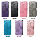 Custodia per telefono in pelle goffrata farfalla amore fiore, For TCL 40 SE, For Tecno Pova 3, For Tecno Spark 9 Pro