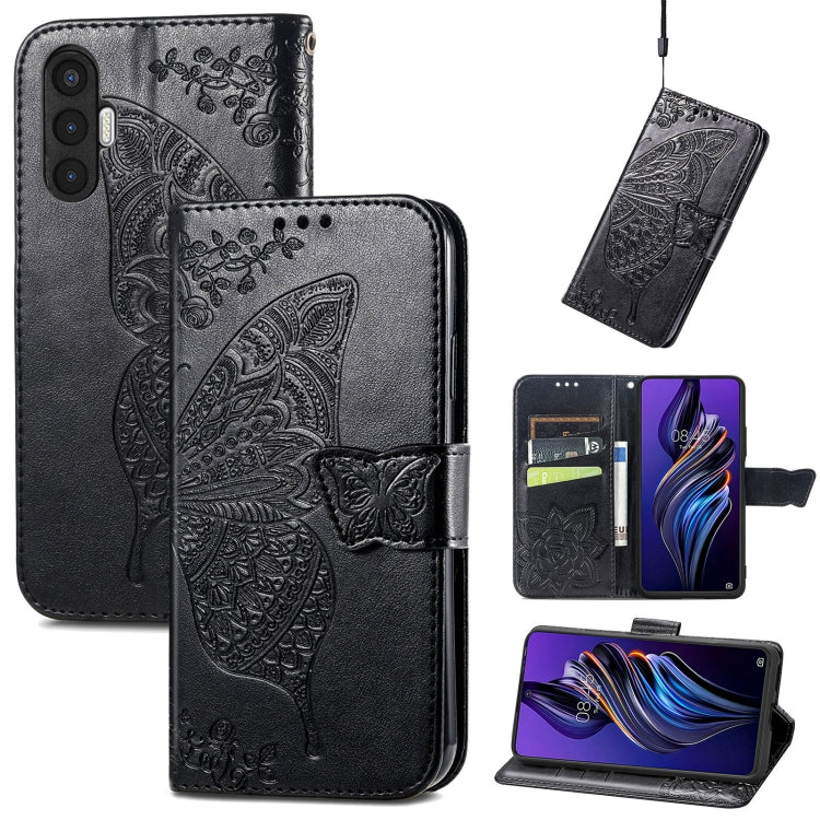 Custodia per telefono in pelle goffrata farfalla amore fiore, For TCL 40 SE, For Tecno Pova 3, For Tecno Spark 9 Pro
