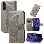 Custodia per telefono in pelle goffrata farfalla amore fiore, For TCL 40 SE, For Tecno Pova 3, For Tecno Spark 9 Pro