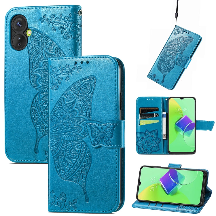 Custodia per telefono in pelle goffrata farfalla amore fiore, For TCL 40 SE, For Tecno Pova 3, For Tecno Spark 9 Pro