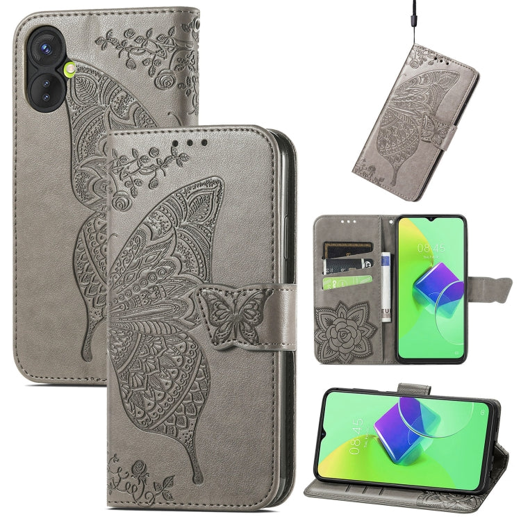 Custodia per telefono in pelle goffrata farfalla amore fiore, For TCL 40 SE, For Tecno Pova 3, For Tecno Spark 9 Pro