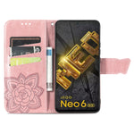 Custodia per telefono in pelle goffrata farfalla amore fiore, For vivo iQOO Neo 6, For ZTE Blade V40s, For Google Pixel 7A