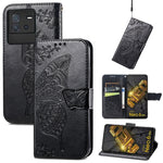 Custodia per telefono in pelle goffrata farfalla amore fiore, For vivo iQOO Neo 6, For ZTE Blade V40s, For Google Pixel 7A