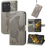 Custodia per telefono in pelle goffrata farfalla amore fiore, For vivo iQOO Neo 6, For ZTE Blade V40s, For Google Pixel 7A