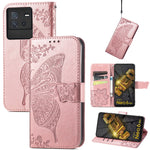 Custodia per telefono in pelle goffrata farfalla amore fiore, For vivo iQOO Neo 6, For ZTE Blade V40s, For Google Pixel 7A