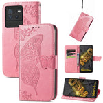 Custodia per telefono in pelle goffrata farfalla amore fiore, For vivo iQOO Neo 6, For ZTE Blade V40s, For Google Pixel 7A