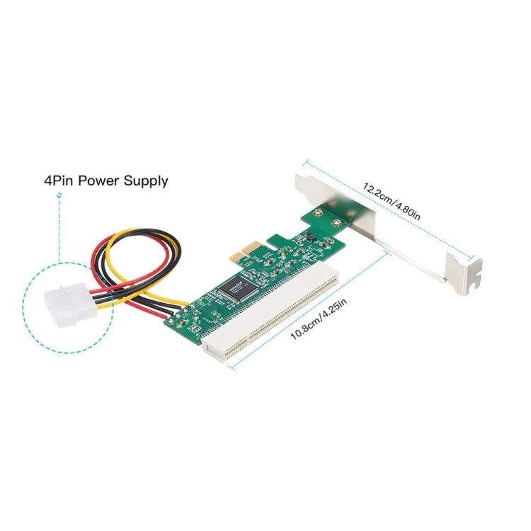 Convertitore di schede adattatore PCI-E a PCI con alimentatore a 4 pin, PCI-E to PCI