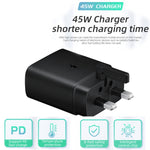 Caricabatterie rapido 45W USB-C con spina UK