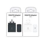 Caricabatterie rapido 45W USB-C con spina UK