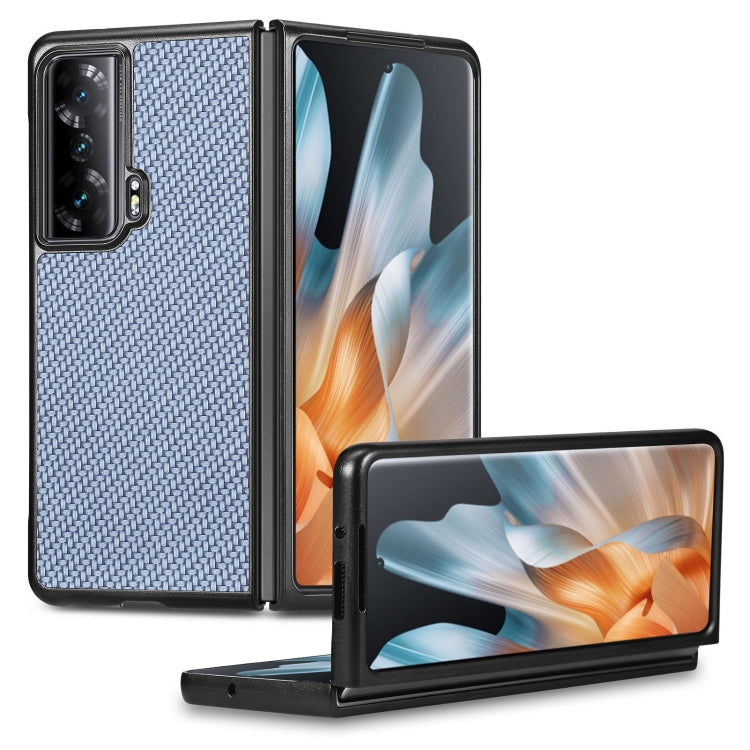 Cover posteriore in pelle con texture in fibra di carbonio, For Honor Magic Vs, For OPPO Find N2 Flip, For OPPO Find N2, For Google Pixel Fold