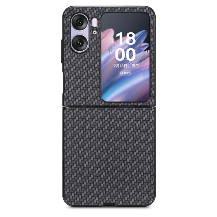 Cover posteriore in pelle con texture in fibra di carbonio, For Honor Magic Vs, For OPPO Find N2 Flip, For OPPO Find N2, For Google Pixel Fold