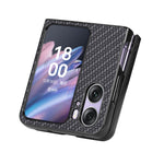 Cover posteriore in pelle con texture in fibra di carbonio, For Honor Magic Vs, For OPPO Find N2 Flip, For OPPO Find N2, For Google Pixel Fold