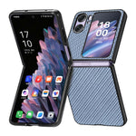 Cover posteriore in pelle con texture in fibra di carbonio, For Honor Magic Vs, For OPPO Find N2 Flip, For OPPO Find N2, For Google Pixel Fold