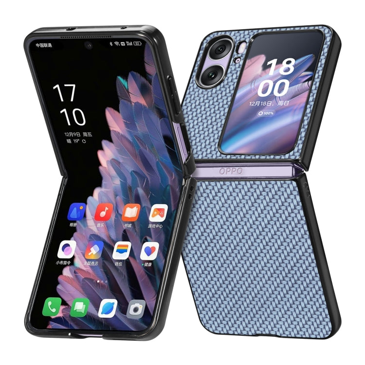 Cover posteriore in pelle con texture in fibra di carbonio, For Honor Magic Vs, For OPPO Find N2 Flip, For OPPO Find N2, For Google Pixel Fold