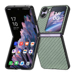 Cover posteriore in pelle con texture in fibra di carbonio, For Honor Magic Vs, For OPPO Find N2 Flip, For OPPO Find N2, For Google Pixel Fold