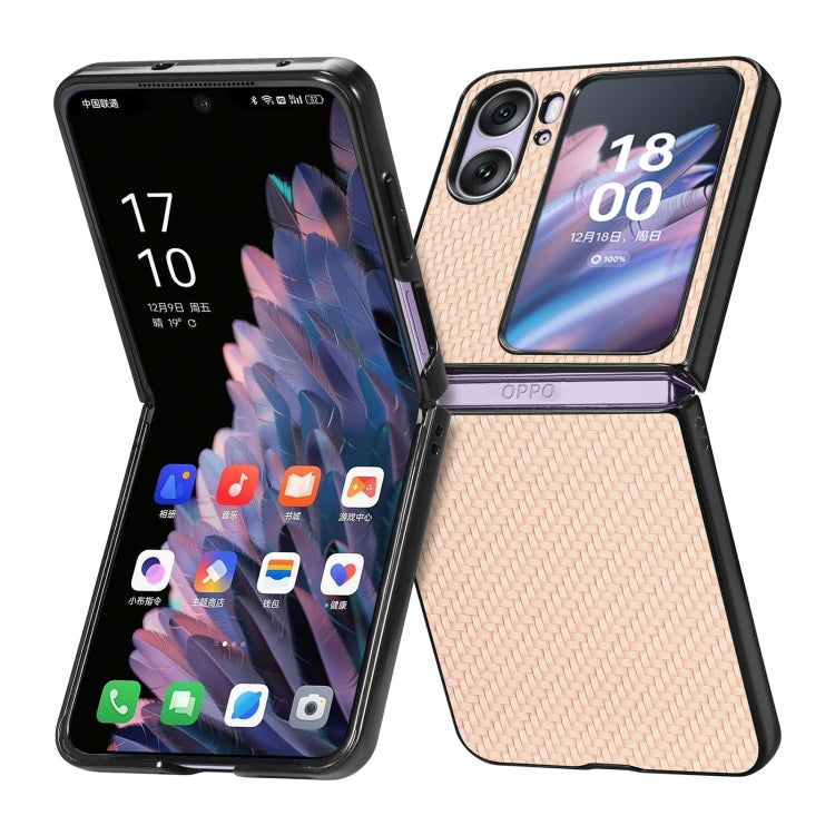 Cover posteriore in pelle con texture in fibra di carbonio, For Honor Magic Vs, For OPPO Find N2 Flip, For OPPO Find N2, For Google Pixel Fold