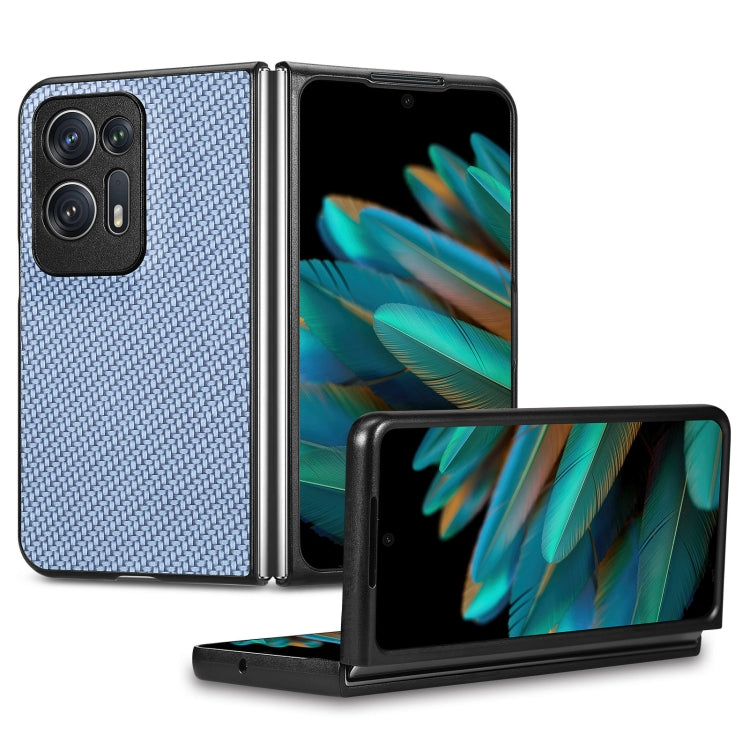 Cover posteriore in pelle con texture in fibra di carbonio, For Honor Magic Vs, For OPPO Find N2 Flip, For OPPO Find N2, For Google Pixel Fold