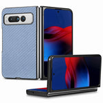 Cover posteriore in pelle con texture in fibra di carbonio, For Honor Magic Vs, For OPPO Find N2 Flip, For OPPO Find N2, For Google Pixel Fold