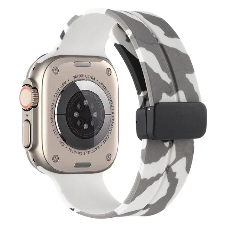 Cinturino in silicone mimetico con chiusura magnetica, For Apple Watch Ultra 49mm, For Apple Watch Series 8&7 45mm