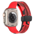 Cinturino in silicone mimetico con chiusura magnetica, For Apple Watch Ultra 49mm, For Apple Watch Series 8&7 45mm