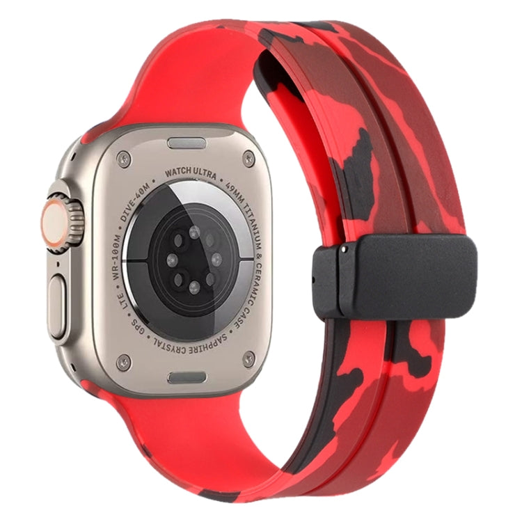 Cinturino in silicone mimetico con chiusura magnetica, For Apple Watch Ultra 49mm, For Apple Watch Series 8&7 45mm
