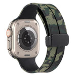 Cinturino in silicone mimetico con chiusura magnetica, For Apple Watch Ultra 49mm, For Apple Watch Series 8&7 45mm