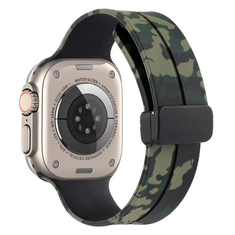 Cinturino in silicone mimetico con chiusura magnetica, For Apple Watch Ultra 49mm, For Apple Watch Series 8&7 45mm