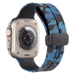 Cinturino in silicone mimetico con chiusura magnetica, For Apple Watch Ultra 49mm, For Apple Watch Series 8&7 45mm