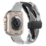 Cinturino in silicone mimetico con chiusura magnetica, For Apple Watch Ultra 49mm, For Apple Watch Series 8&7 45mm