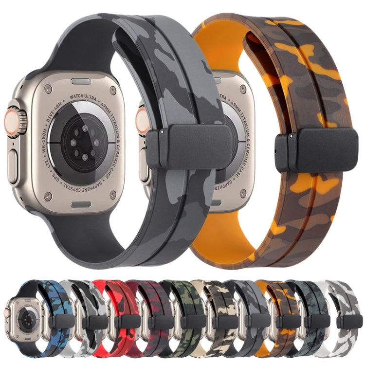 Cinturino in silicone mimetico con chiusura magnetica, For Apple Watch Ultra 49mm, For Apple Watch Series 8&7 45mm