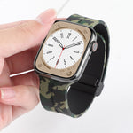 Cinturino in silicone mimetico con chiusura magnetica, For Apple Watch Ultra 49mm, For Apple Watch Series 8&7 45mm