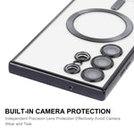 Per Samsung Galaxy S22 Ultra 5G ENKAY Custodia per telefono in TPU antiurto MagSafe elettrolitico con pellicola per lenti, For Samsung Galaxy S22 Ultra 5G
