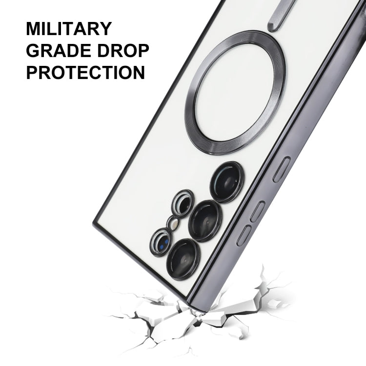 Per Samsung Galaxy S23 Ultra 5G ENKAY Custodia per telefono in TPU antiurto MagSafe elettrolitico con pellicola per lenti, For Samsung Galaxy S23 Ultra 5G