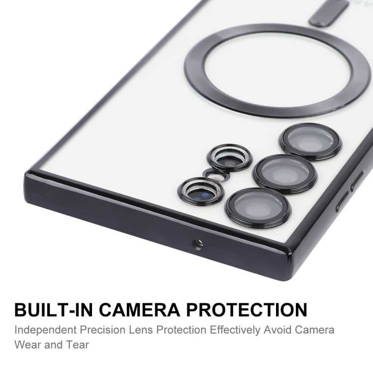 Per Samsung Galaxy S23 Ultra 5G ENKAY Custodia per telefono in TPU antiurto MagSafe elettrolitico con pellicola per lenti, For Samsung Galaxy S23 Ultra 5G