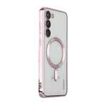 Per Samsung Galaxy S23 ENKAY Magnete Hat-Prince Custodia trasparente sottile Custodia protettiva antiurto elettrolitica per fotocamera, For Samsung Galaxy S23 5G