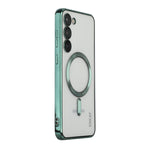 Per Samsung Galaxy S23 ENKAY Magnete Hat-Prince Custodia trasparente sottile Custodia protettiva antiurto elettrolitica per fotocamera, For Samsung Galaxy S23 5G